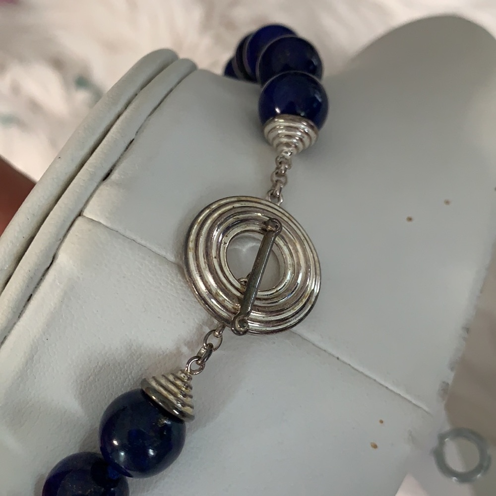 Jai Blue Lapis Bead Necklace - Picture 2 of 7